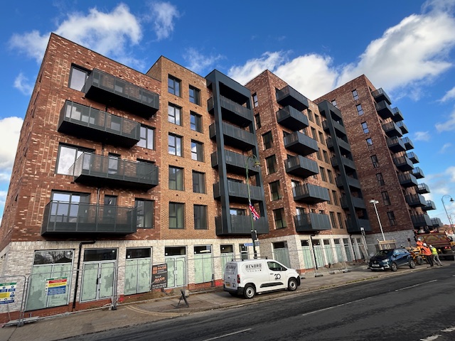 Finished corridor in residential block