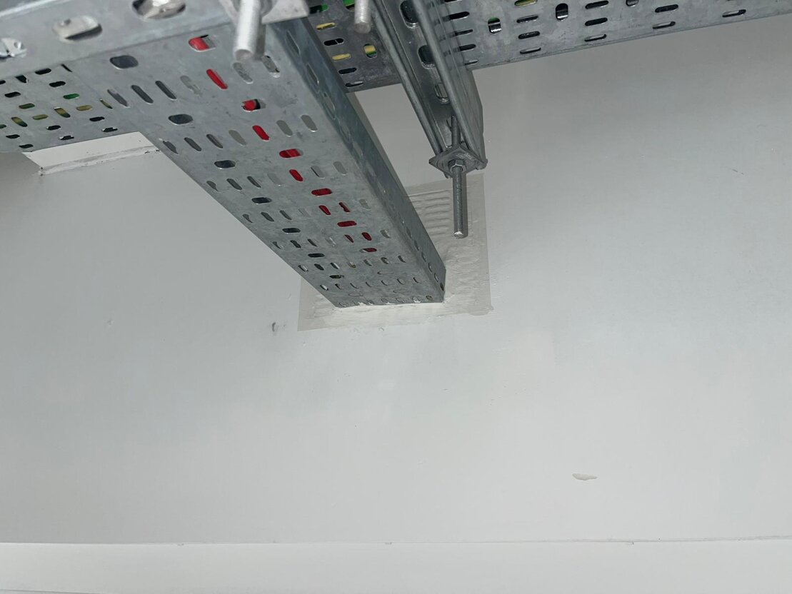 Installing fire stopping collar