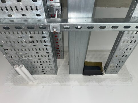 Fire stopping around services